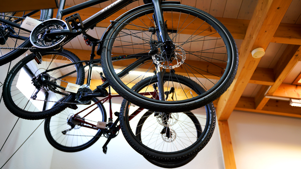 Fahrräder im Geschäft